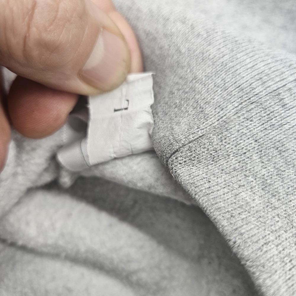 Carhartt Sleeve Logo Hoodie Gray Workwear Pullover Sweatshirt Mens Large - Picture 14 of 16